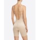 Suit You Fancy Plunge Low Back MT Bodysuit - Champagne Beige 