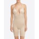 Suit You Fancy Plunge Low Back MT Bodysuit - Champagne Beige 