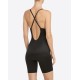 Suit You Fancy Plunge Low Back MT Bodysuit - Very Black