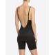 Suit You Fancy Plunge Low Back MT Bodysuit - Very Black