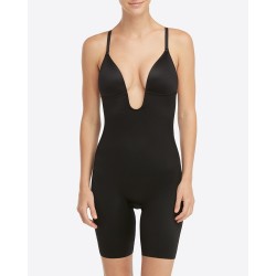 Suit You Fancy Plunge Low Back MT Bodysuit - Very Black