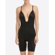 Suit You Fancy Plunge Low Back MT Bodysuit - Very Black