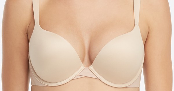 Spanx Pillow Cup Signature Push-Up Plunge Bra - Nude