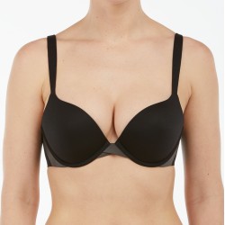 Spanx Pillow Cup Signature Push-Up Plunge Bra - Black 