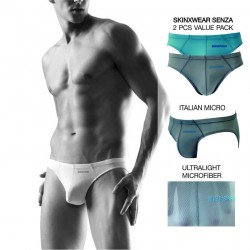 Skinxwear Senza Micro Briefs, UltraLight Microfiber (2pcs)