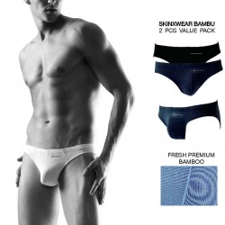 Skinxwear Premium Bamboo Italian Micro Briefs (2 in 1) Assorted Colours