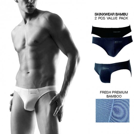 Skinxwear Premium Bamboo Italian Micro Briefs (2 in 1) Assorted Colours