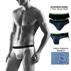 Skinxwear Premium Bamboo Italian Mini Briefs (2 in 1) Assorted Colours