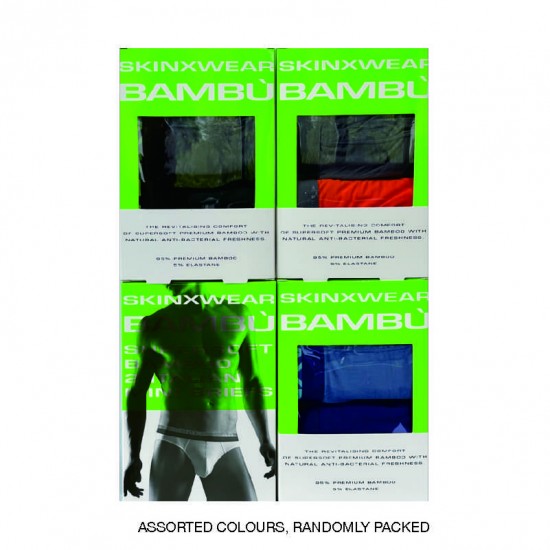 Skinxwear Premium Bamboo Italian Mini Briefs (2 in 1) Assorted Colours