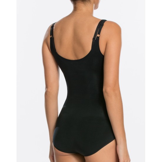 Spanx OnCore Open-Bust Bodysuit - Very Black