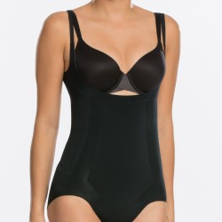 Spanx OnCore Open-Bust Bodysuit - Very Black