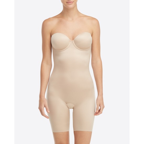 Spanx Suit You Fancy Strapless MT Bodysuit - Champaign Beige